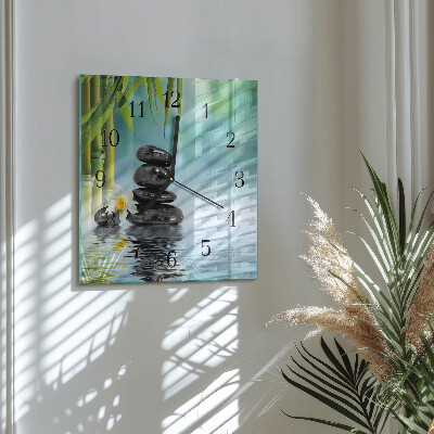 Square wall clock Stones