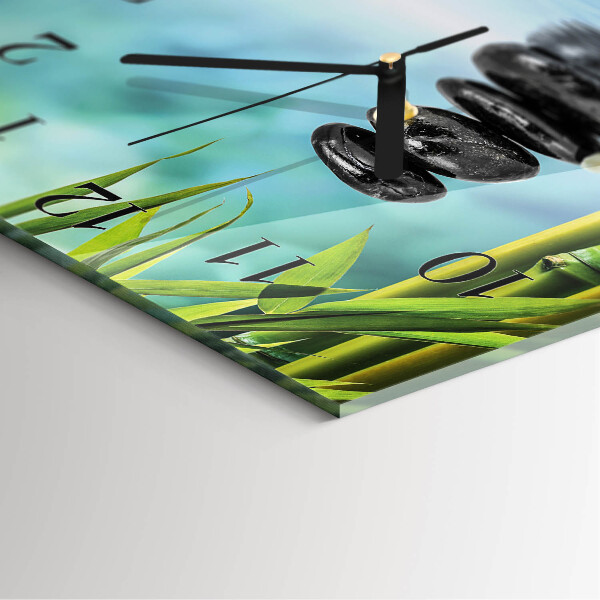 Square wall clock Stones