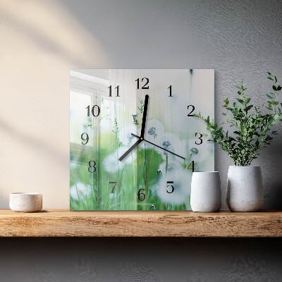 Square wall clock Meadow