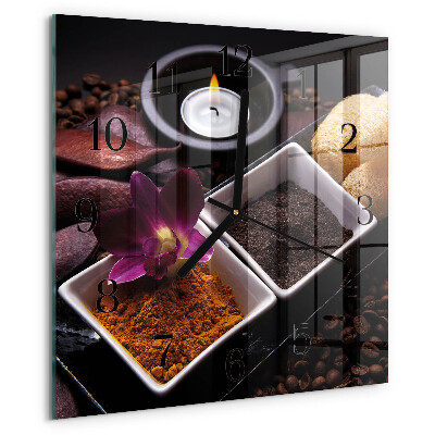 Square wall clock Orchid