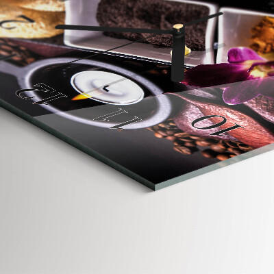 Square wall clock Orchid