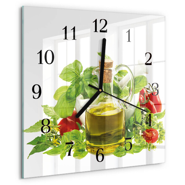 Square wall clock Basil Oil
