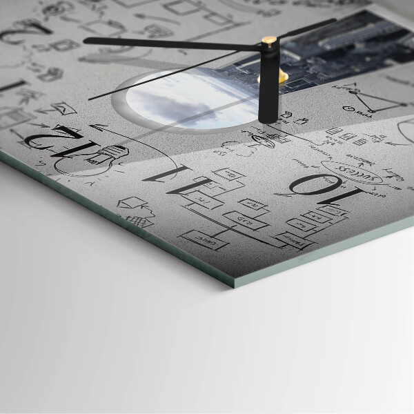 Square wall clock Keyhole