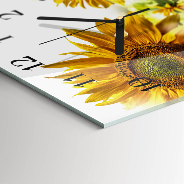Square wall clock Sunflower