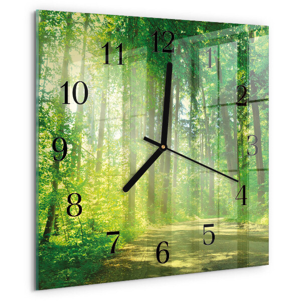 Square wall clock Forest Nature