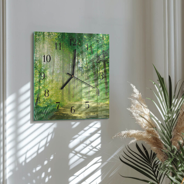 Square wall clock Forest Nature