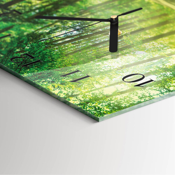 Square wall clock Forest Nature