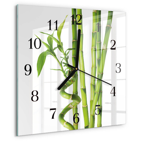 Square wall clock Bamboo