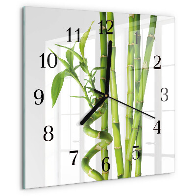 Square wall clock Bamboo
