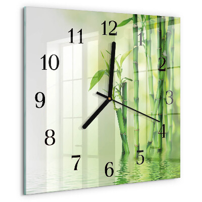 Square wall clock Bamboo