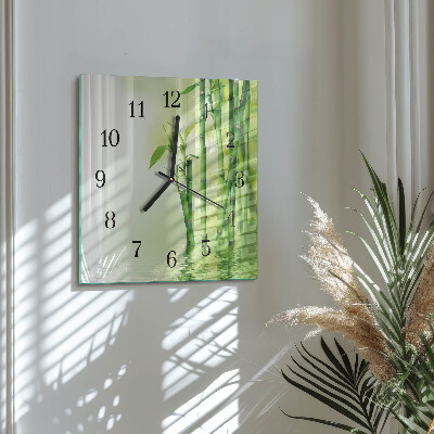 Square wall clock Bamboo