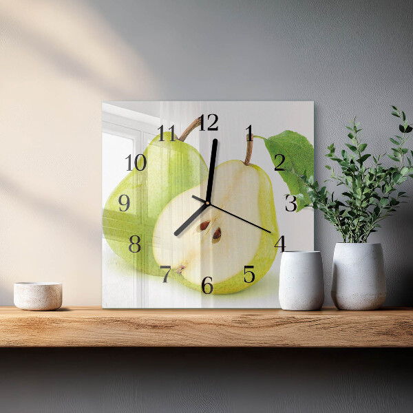 Square wall clock Pears