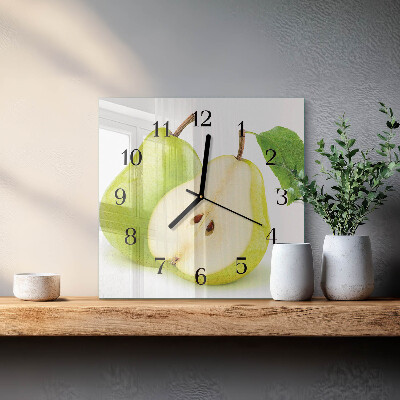 Square wall clock Pears