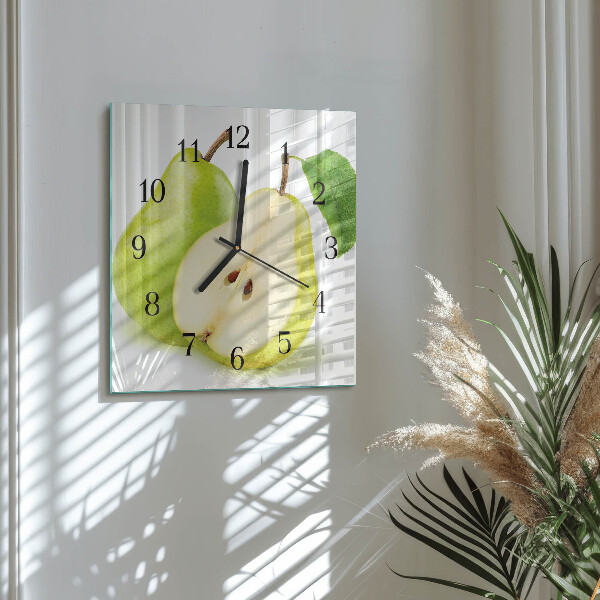 Square wall clock Pears