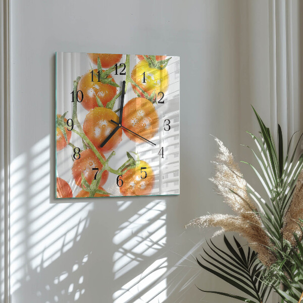 Square wall clock Tomatoes