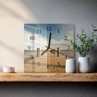 Square wall clock Bridge