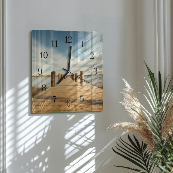 Square wall clock Bridge