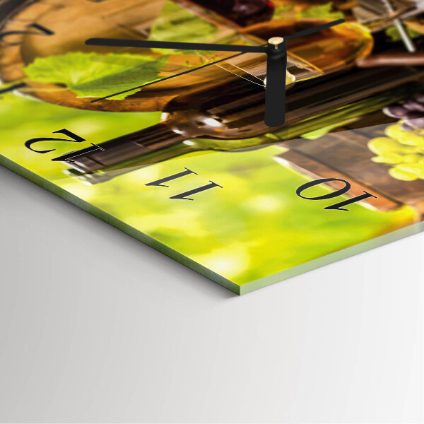 Square wall clock Grapes for Wine