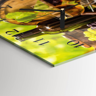 Square wall clock Grapes for Wine