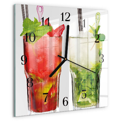 Square wall clock Cocktails