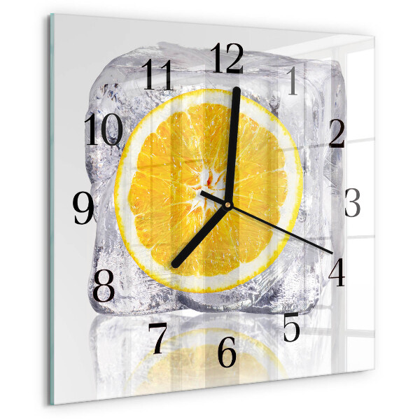 Square wall clock Orange Ice Cream