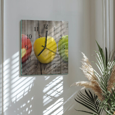 Square wall clock Apples