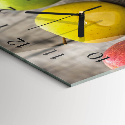 Square wall clock Apples