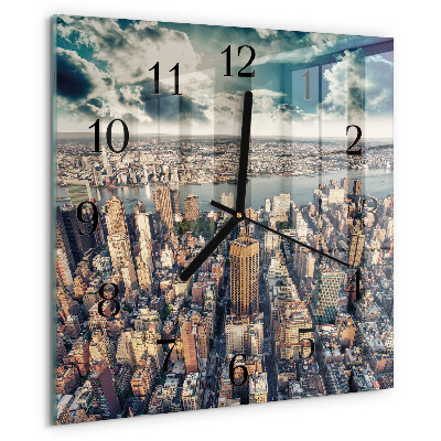 Square wall clock New York