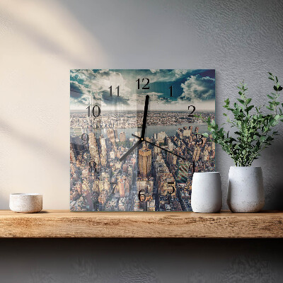 Square wall clock New York