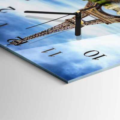 Square wall clock Eiffel Tower