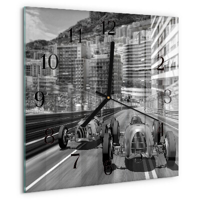 Square wall clock Race Car