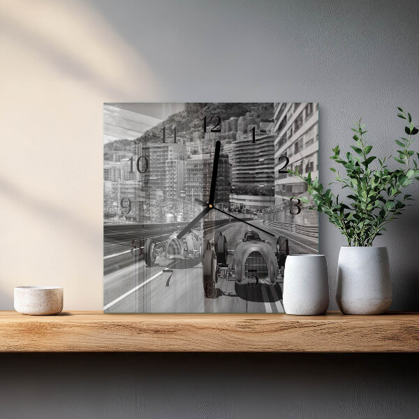 Square wall clock Race Car