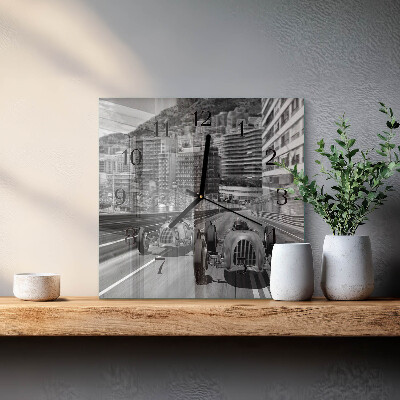Square wall clock Race Car