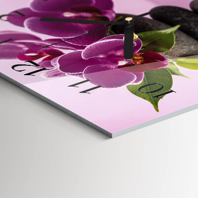Square wall clock Orchid