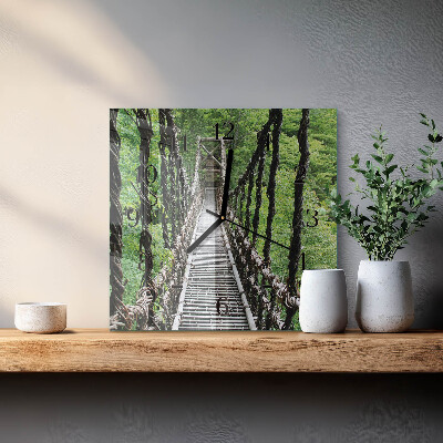 Square wall clock Suspension Bridge