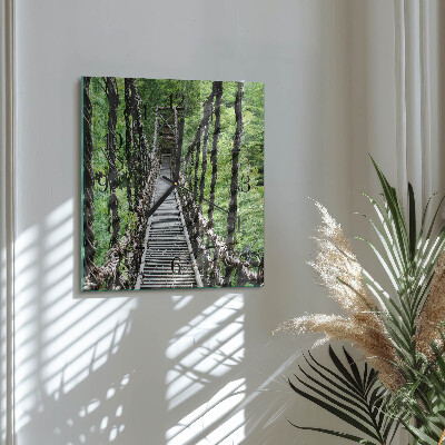 Square wall clock Suspension Bridge