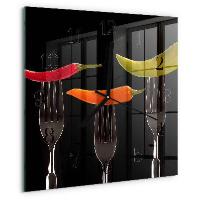 Square wall clock Fork