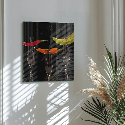 Square wall clock Fork