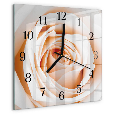 Square wall clock Rose