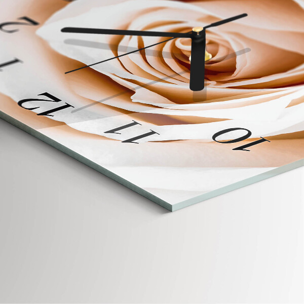Square wall clock Rose