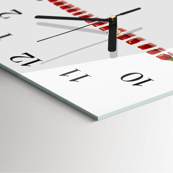 Square wall clock Chili pepper