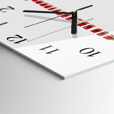 Square wall clock Chili pepper