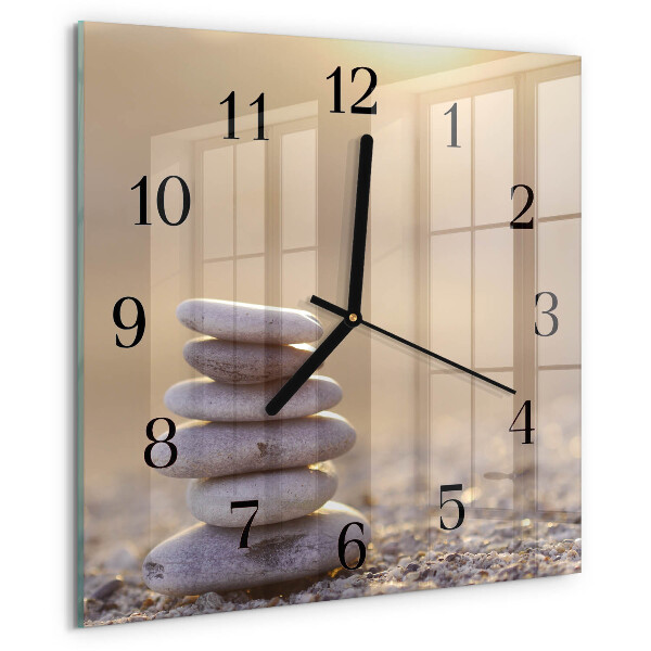Square wall clock Stones