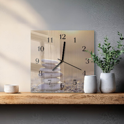 Square wall clock Stones