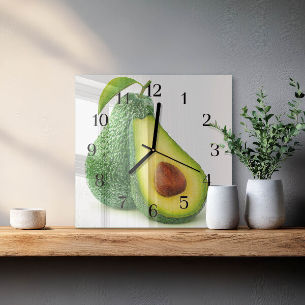 Square wall clock Avocado