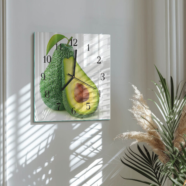 Square wall clock Avocado