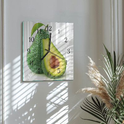Square wall clock Avocado