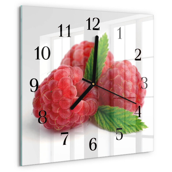 Square wall clock Raspberries