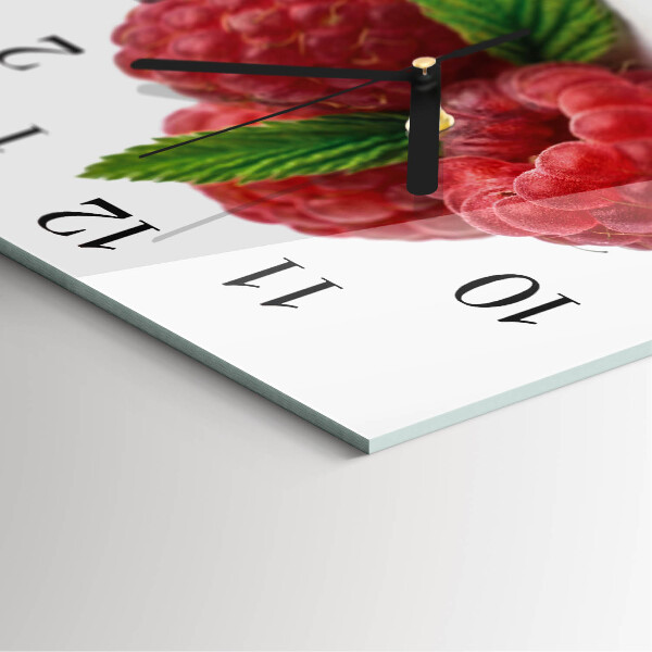 Square wall clock Raspberries