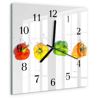 Square wall clock Pepper
